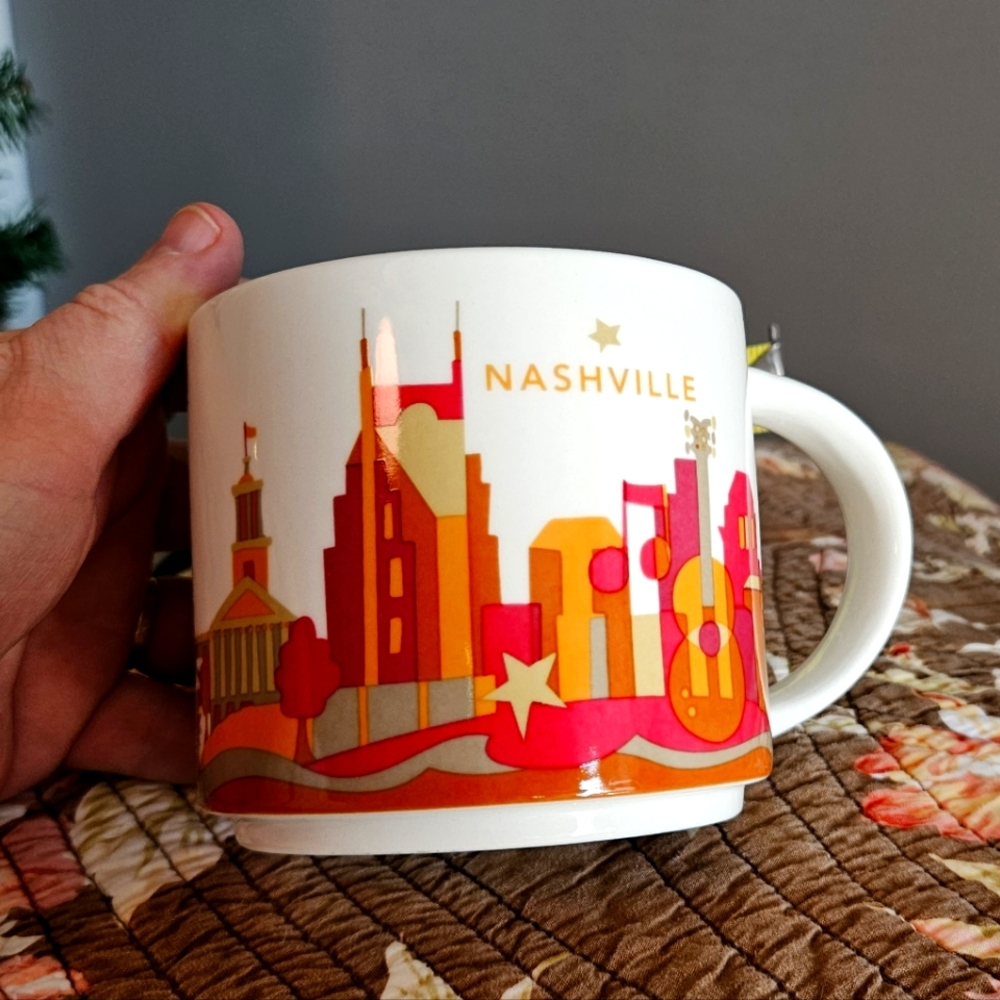 Starbucks 2013 Nashville You Are Here 14oz coffee mug like new